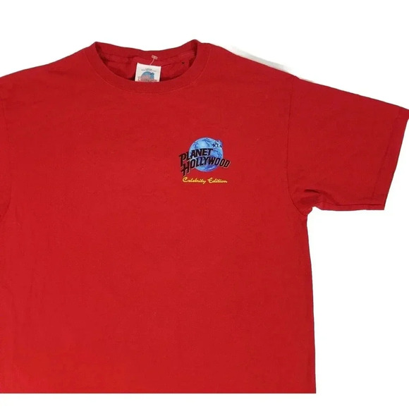 Planet Hollywood Celebrity Edition 1991 Sylvester Stallone Red T-Shirt Men's L - Picture 4 of 9